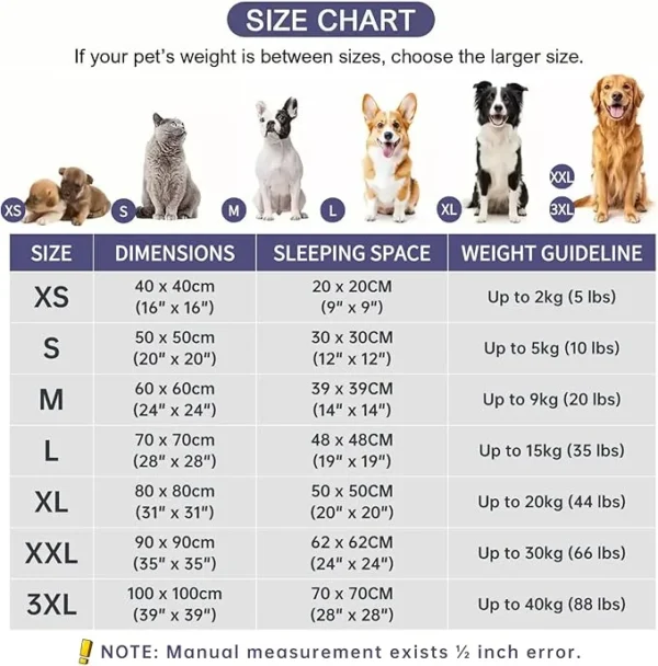 Dog bed size Dog bed size