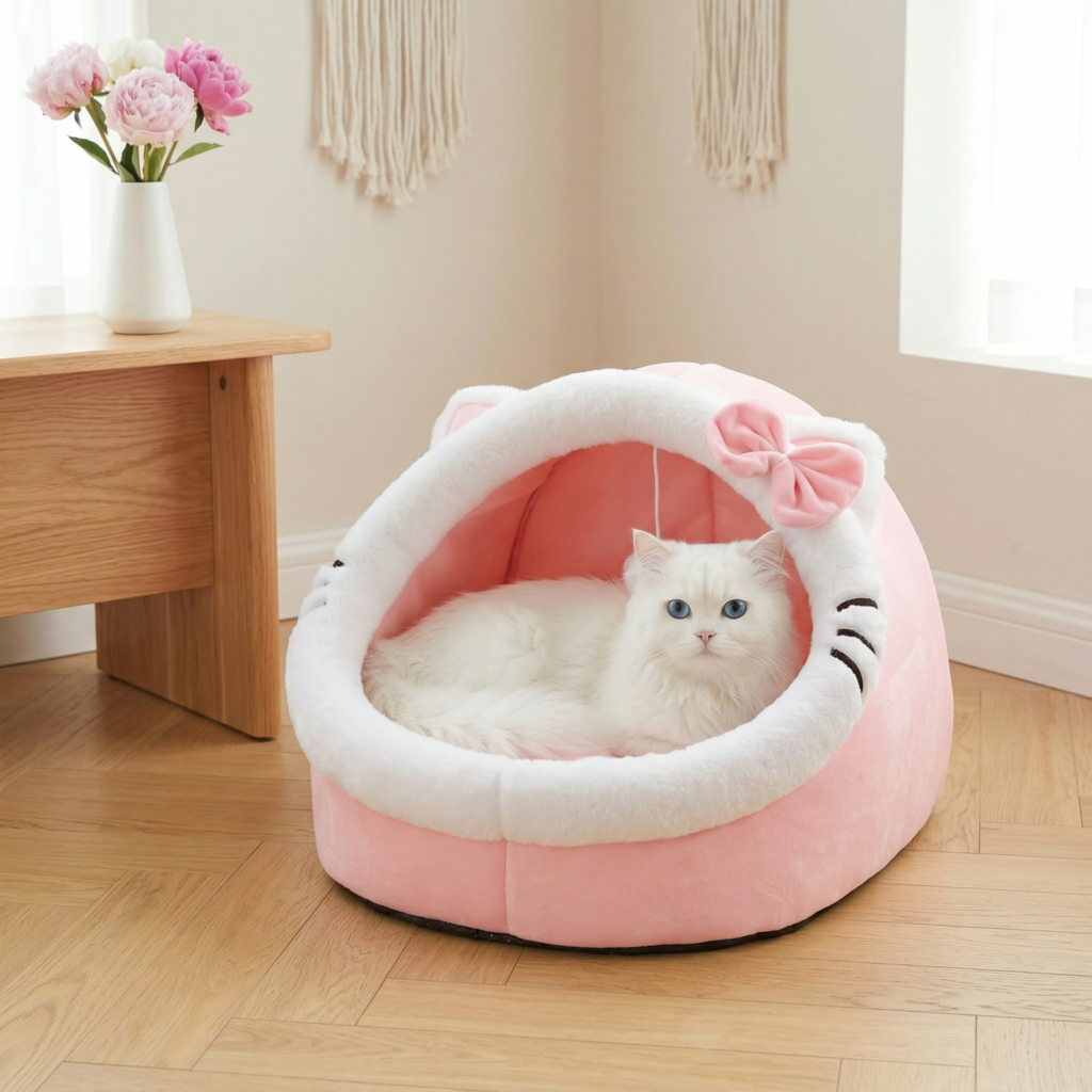 Pink cat house