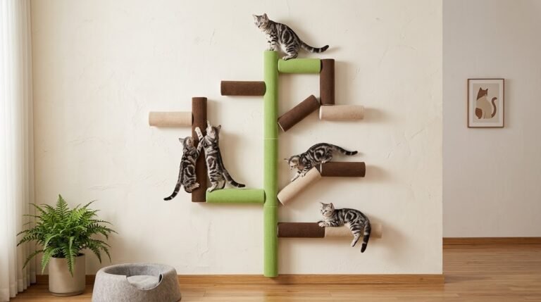 Cat Climbing Tower