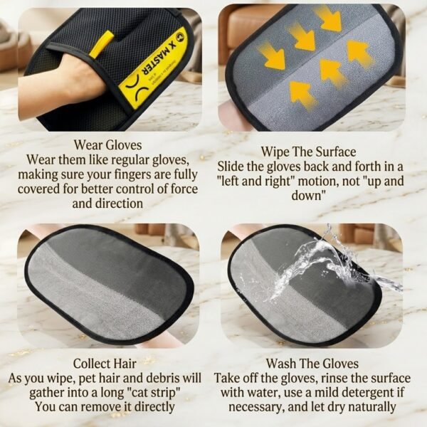 Cat hair removal glove Cat hair removal glove