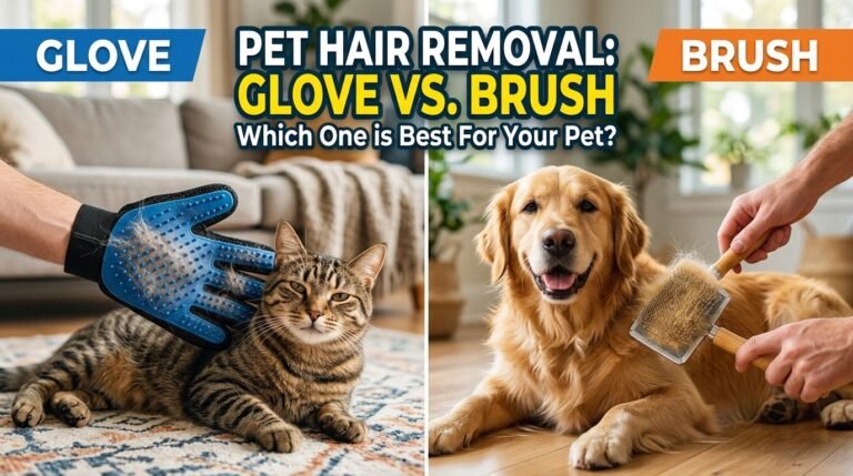 Pet Hair Removal Glove vs Brush