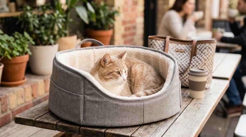 Portable cat bed