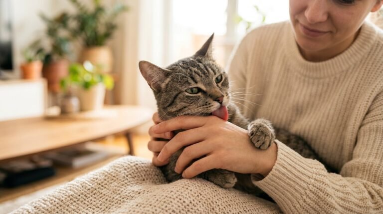 why do cats bite then lick you